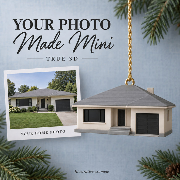 Personalized Suburban Ranch 3D Ornament - Custom Christmas Keepsake - image 1