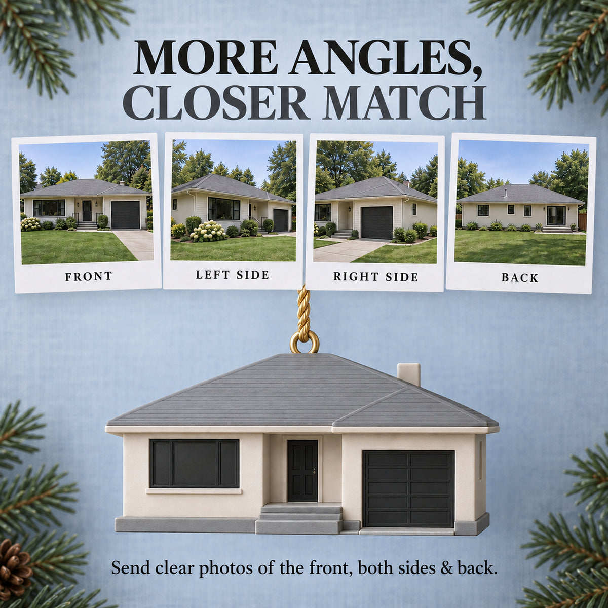 Personalized Suburban Ranch 3D Ornament - Custom Christmas Keepsake - image 2