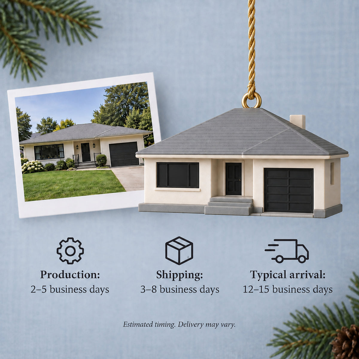 Personalized Suburban Ranch 3D Ornament - Custom Christmas Keepsake - image 9