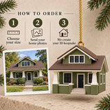 Personalized Craftsman Bungalow 3D Ornament - Custom Christmas Keepsake - image 7