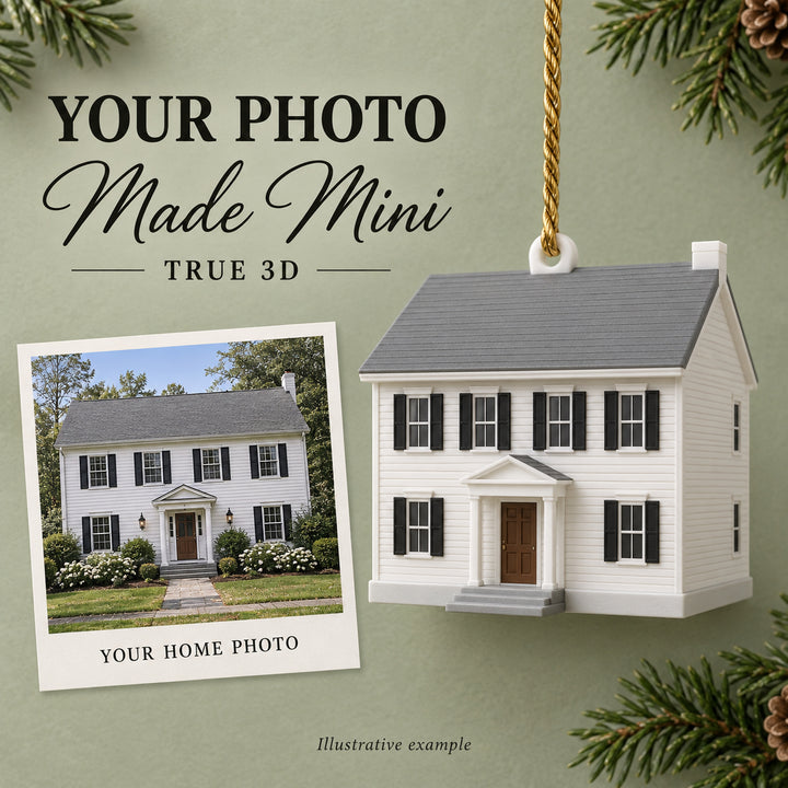 Personalized Colonial Revival 3D Ornament - Custom Christmas Keepsake - image 1