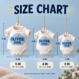 Personalized Baby's First Christmas Onesie 3D Ornament - Custom Christmas Keepsake - image 5