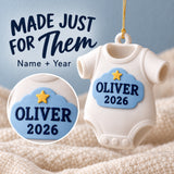 Personalized Baby's First Christmas Onesie 3D Ornament - Custom Christmas Keepsake - image 6
