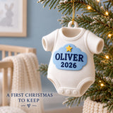Personalized Baby's First Christmas Onesie 3D Ornament - Custom Christmas Keepsake - image 7