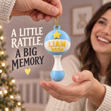 Personalized Baby's First Christmas Rattle 3D Ornament - Custom Christmas Keepsake - image 8
