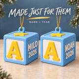 Personalized Baby's First Christmas ABC Block 3D Ornament - Custom Christmas Keepsake - image 6