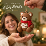 Personalized Baby's First Christmas Teddy Scarf 3D Ornament - Custom Christmas Keepsake - image 8