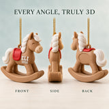 Personalized Baby's First Christmas Rocking Horse 3D Ornament - Custom Christmas Keepsake - image 2