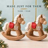 Personalized Baby's First Christmas Rocking Horse 3D Ornament - Custom Christmas Keepsake - image 6