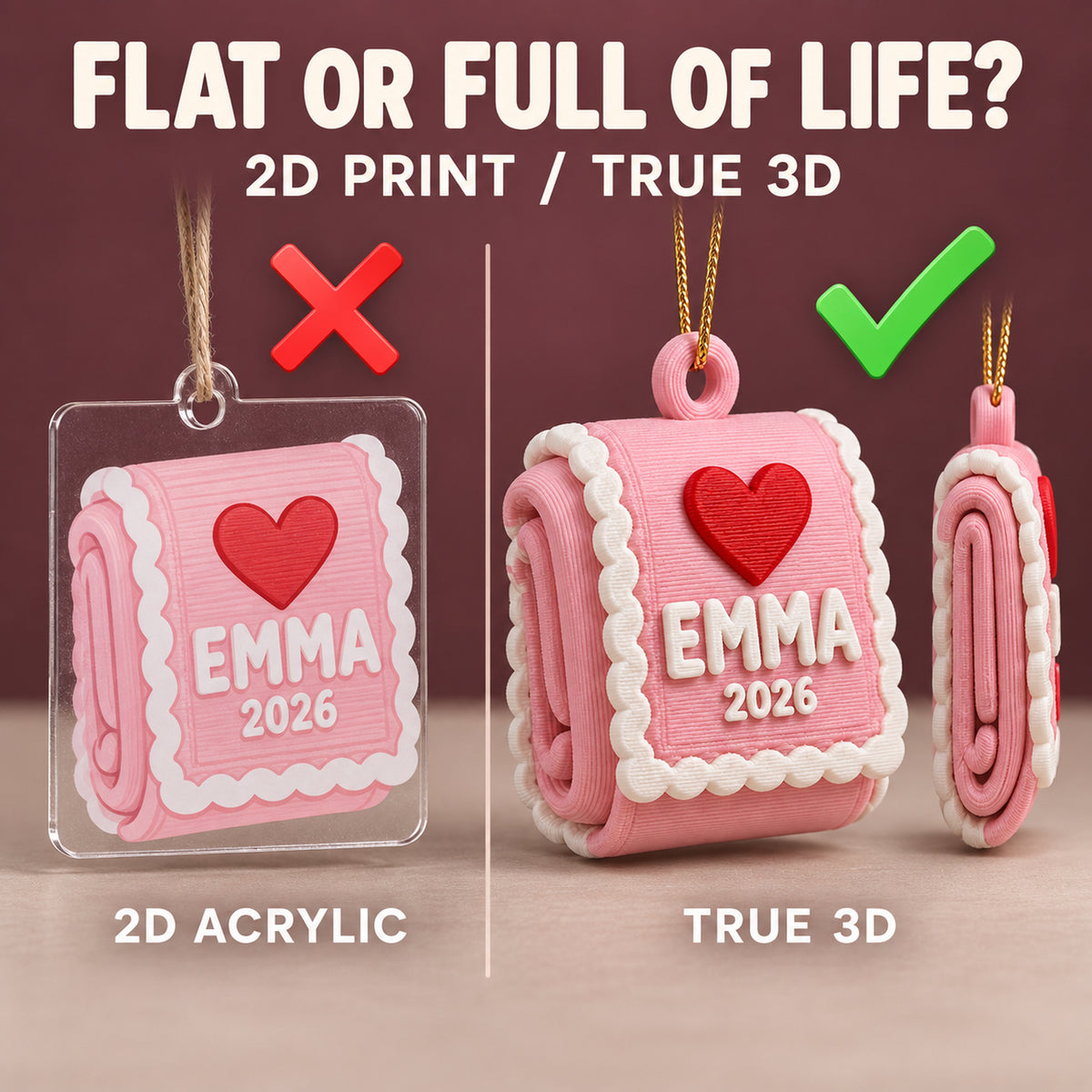 Personalized Baby's First Christmas Blanket 3D Ornament - Custom Christmas Keepsake - image 3