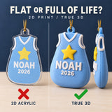 Personalized Baby's First Christmas Sleep Sack Star 3D Ornament - Custom Christmas Keepsake - image 3