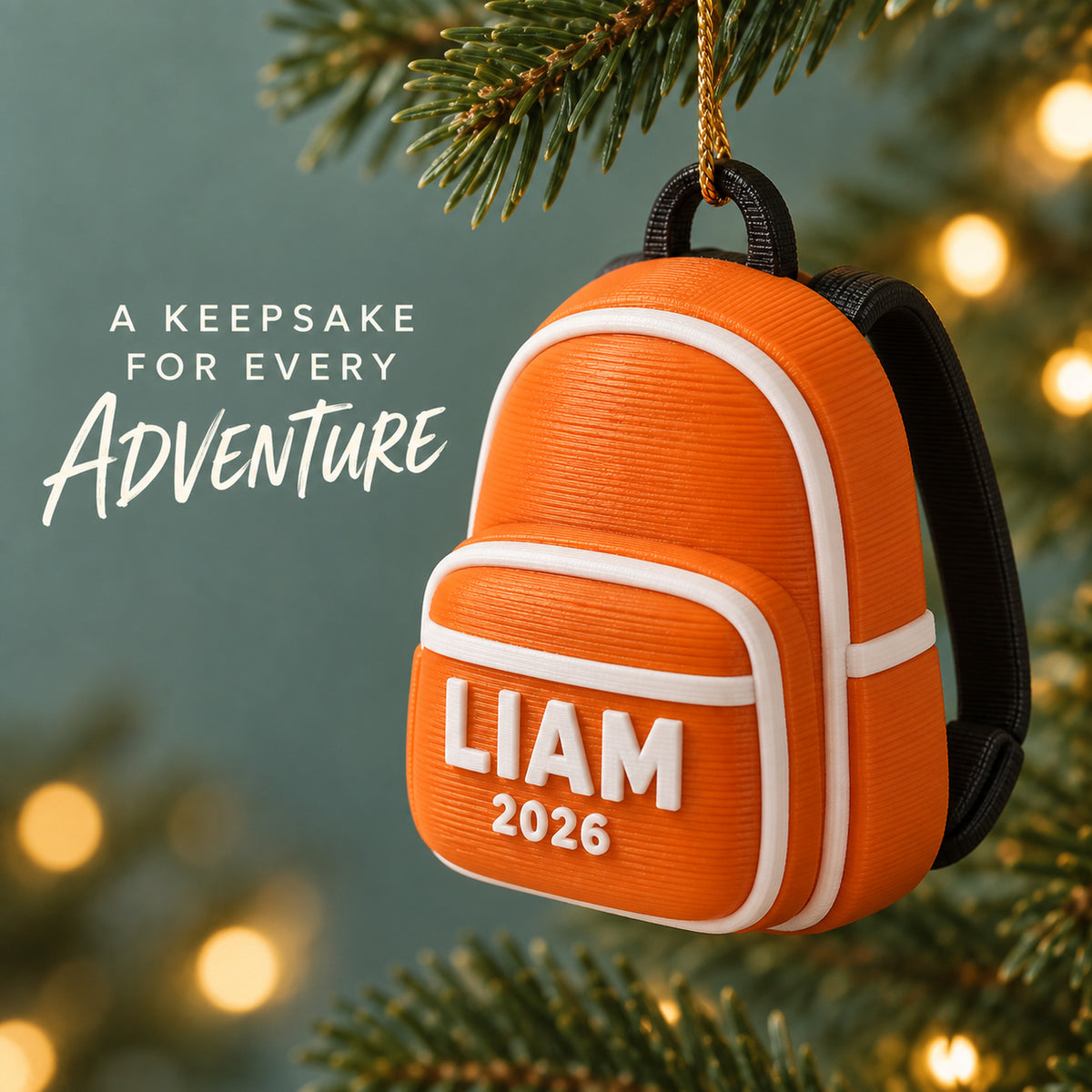 Personalized Baby's First Christmas Backpack 3D Ornament - Custom Christmas Keepsake - image 7