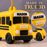 Personalized School Bus 3D Ornament - Custom Christmas Keepsake - image 4
