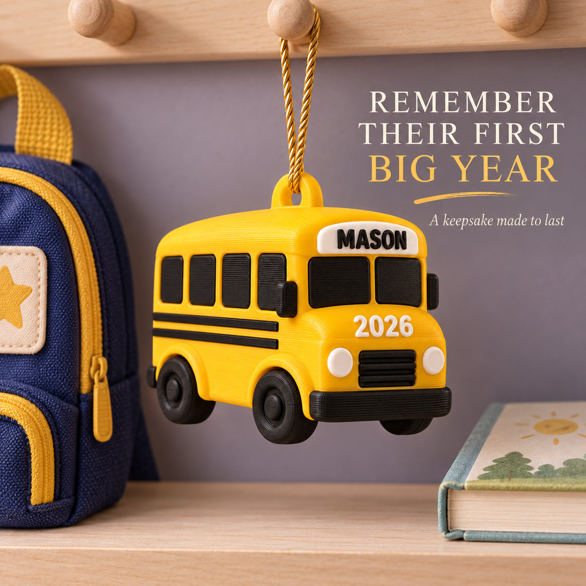 Personalized School Bus 3D Ornament - Custom Christmas Keepsake - image 9