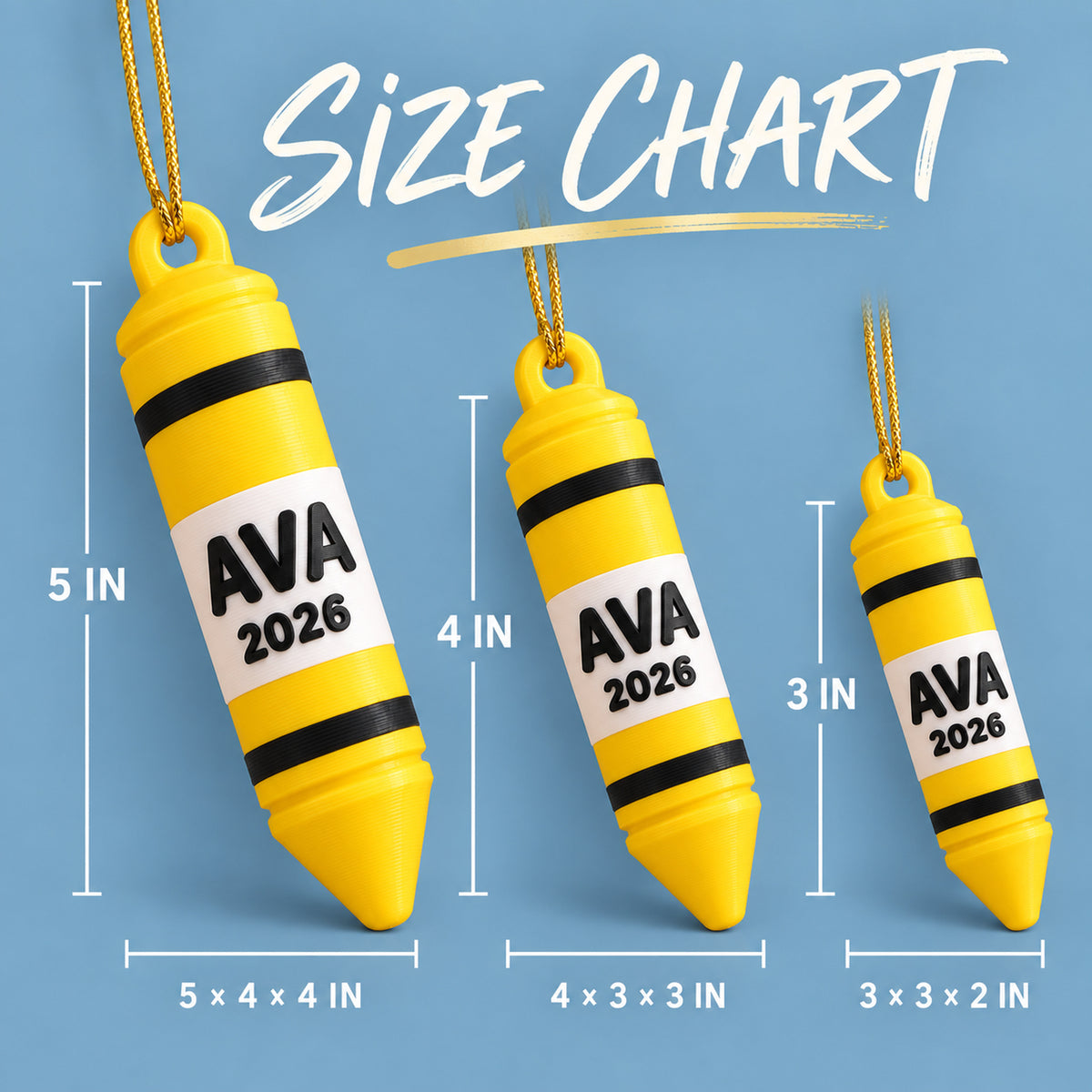 Personalized Crayon 3D Ornament - Custom Christmas Keepsake - image 5