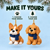 Personalized Winter Scarf Dogs 3D Ornament - Custom Christmas Keepsake - image 7