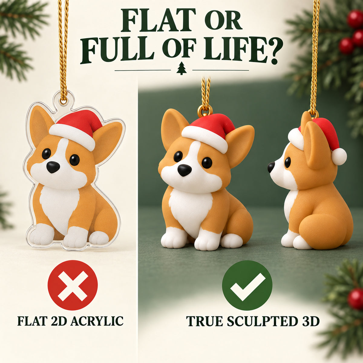 Dog Breeds Christmas 3D Ornament - Custom Breed Keepsake - image 3