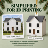 Personalized Custom House From Photo 3D Ornament - Custom Christmas Keepsake - image 4
