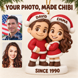 Personalized Couple Christmas 3D Ornament - Custom Christmas Keepsake - image 1