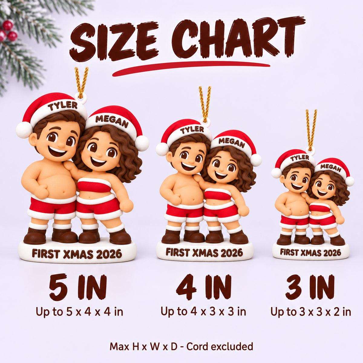 Personalized First Christmas 3D Ornament - Custom Christmas Keepsake - image 5