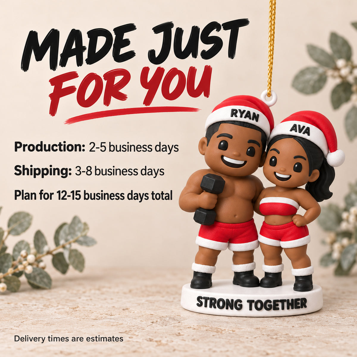 Personalized Strong Together 3D Ornament - Custom Christmas Keepsake - image 9