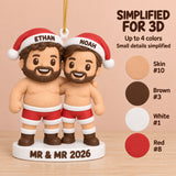Personalized Mr And Mr 3D Ornament - Custom Christmas Keepsake - image 4