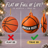 Personalized Basketball 3D Ornament - Custom Christmas Keepsake - image 3