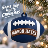 Personalized American Football 3D Ornament - Custom Christmas Keepsake - image 2