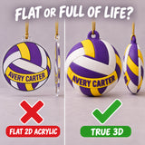 Personalized Volleyball 3D Ornament - Custom Christmas Keepsake - image 3