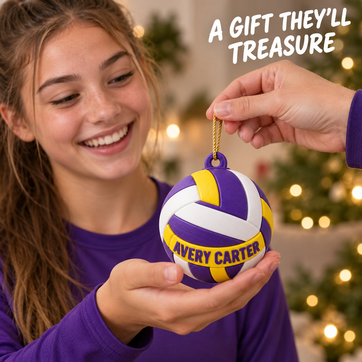 Personalized Volleyball 3D Ornament - Custom Christmas Keepsake - image 8