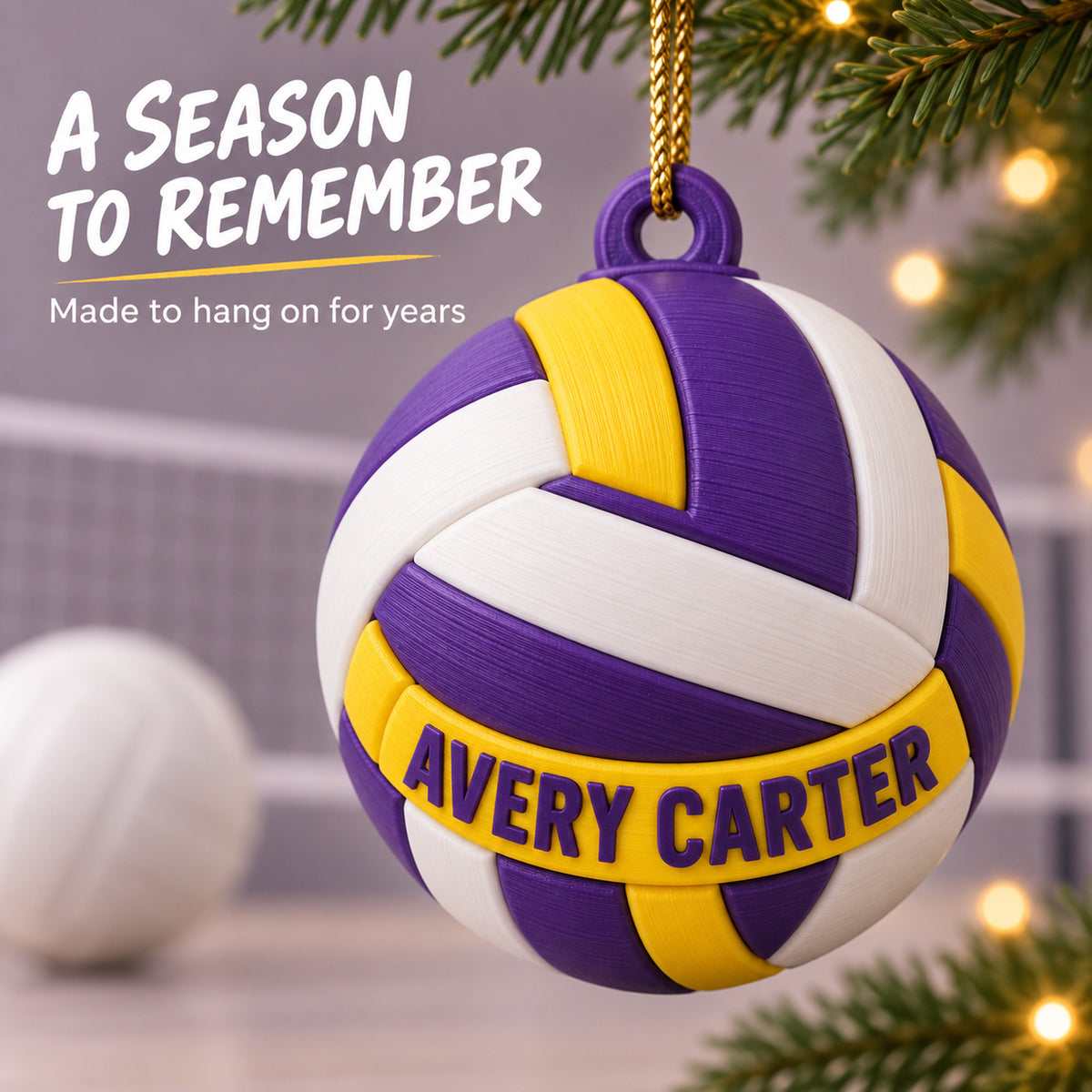 Personalized Volleyball 3D Ornament - Custom Christmas Keepsake - image 9
