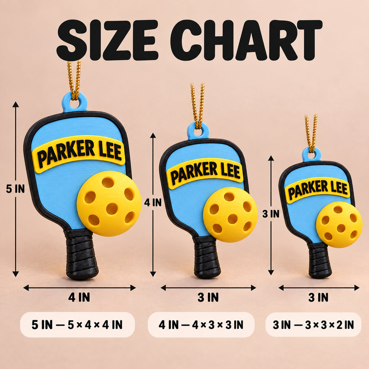 Personalized Pickleball 3D Ornament - Custom Christmas Keepsake - image 5