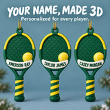 Personalized Tennis Racket 3D Ornament - Custom Christmas Keepsake - image 7