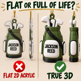 Personalized Golf Bag 3D Ornament - Custom Christmas Keepsake - image 3
