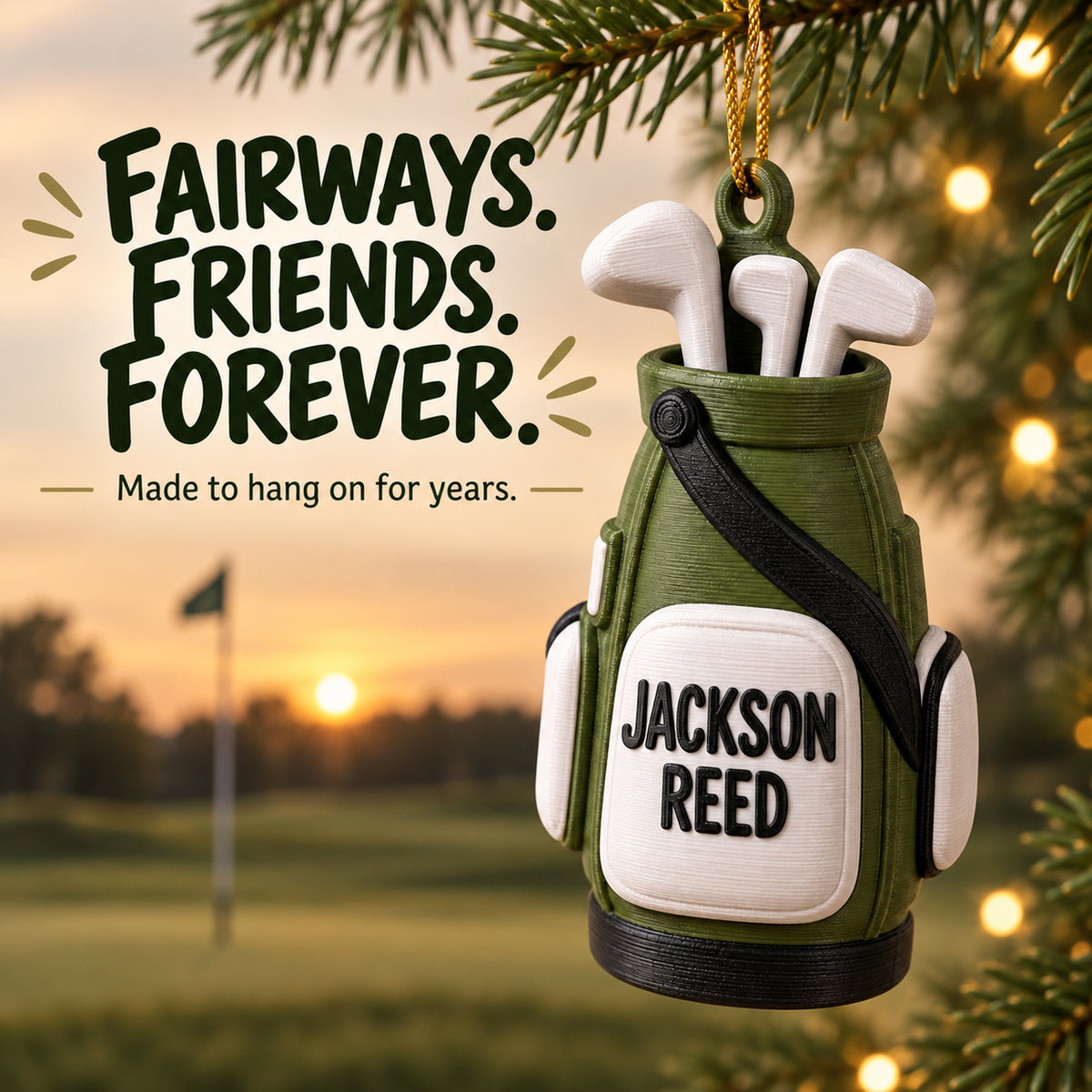 Personalized Golf Bag 3D Ornament - Custom Christmas Keepsake - image 9