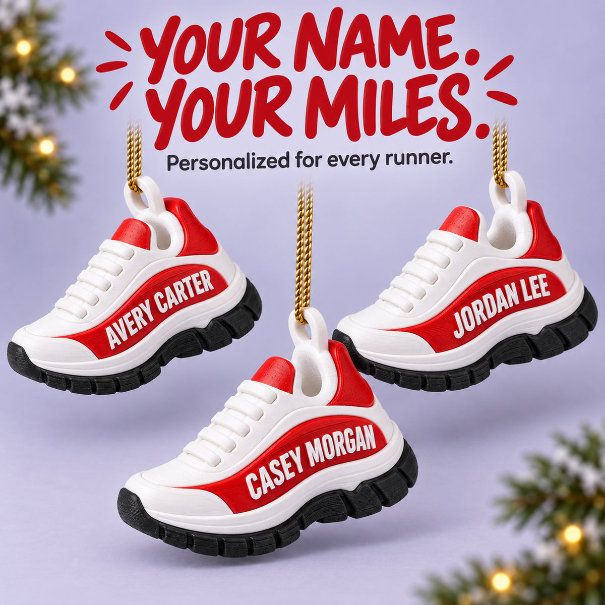 Personalized Running Shoe 3D Ornament - Custom Christmas Keepsake - image 7