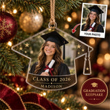 Personalized Graduation Acrylic Ornament - Custom Photo Keepsake - image 1