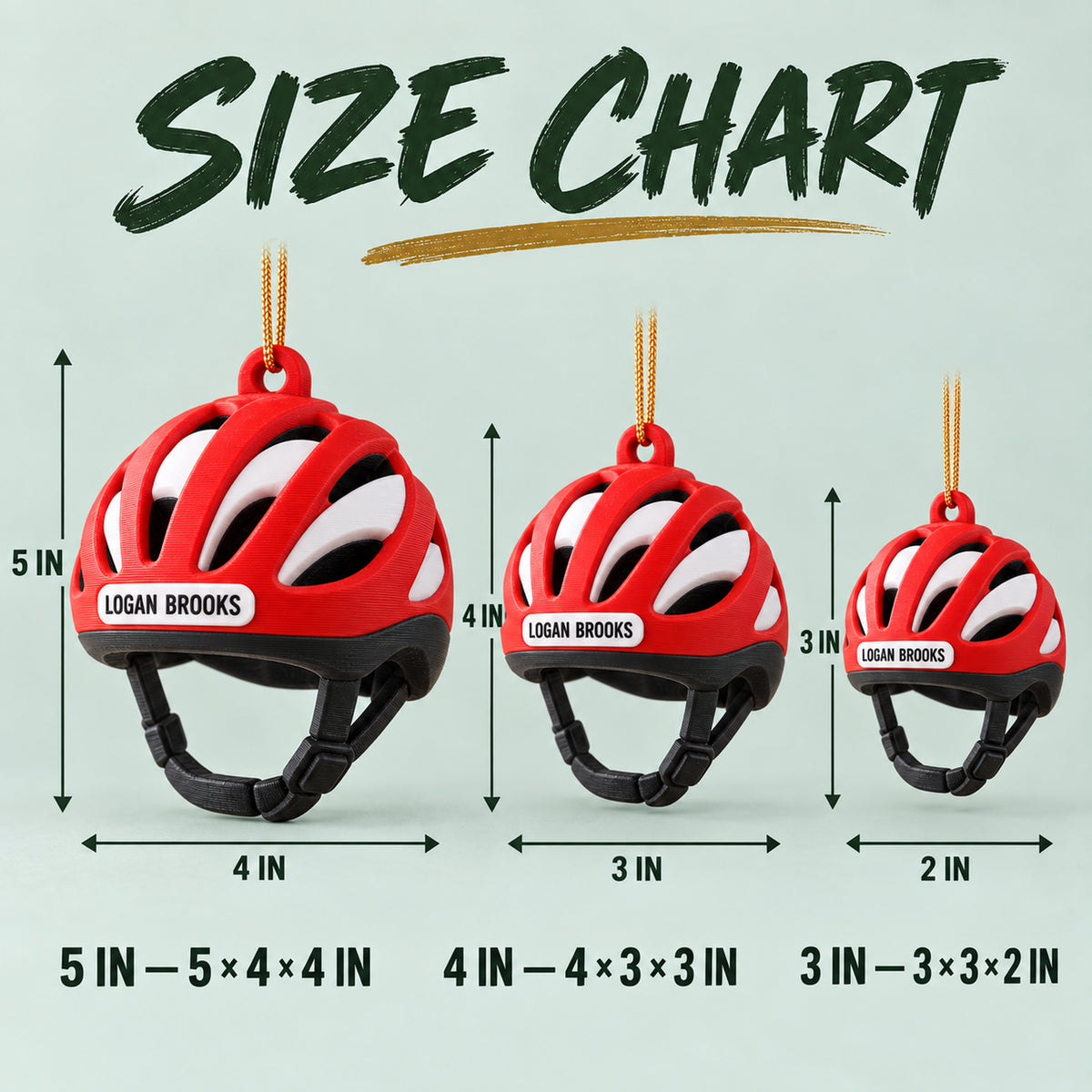 Personalized Bicycle Helmet 3D Ornament - Custom Christmas Keepsake - image 5