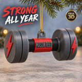 Personalized Dumbbell 3D Ornament - Custom Christmas Keepsake - image 1