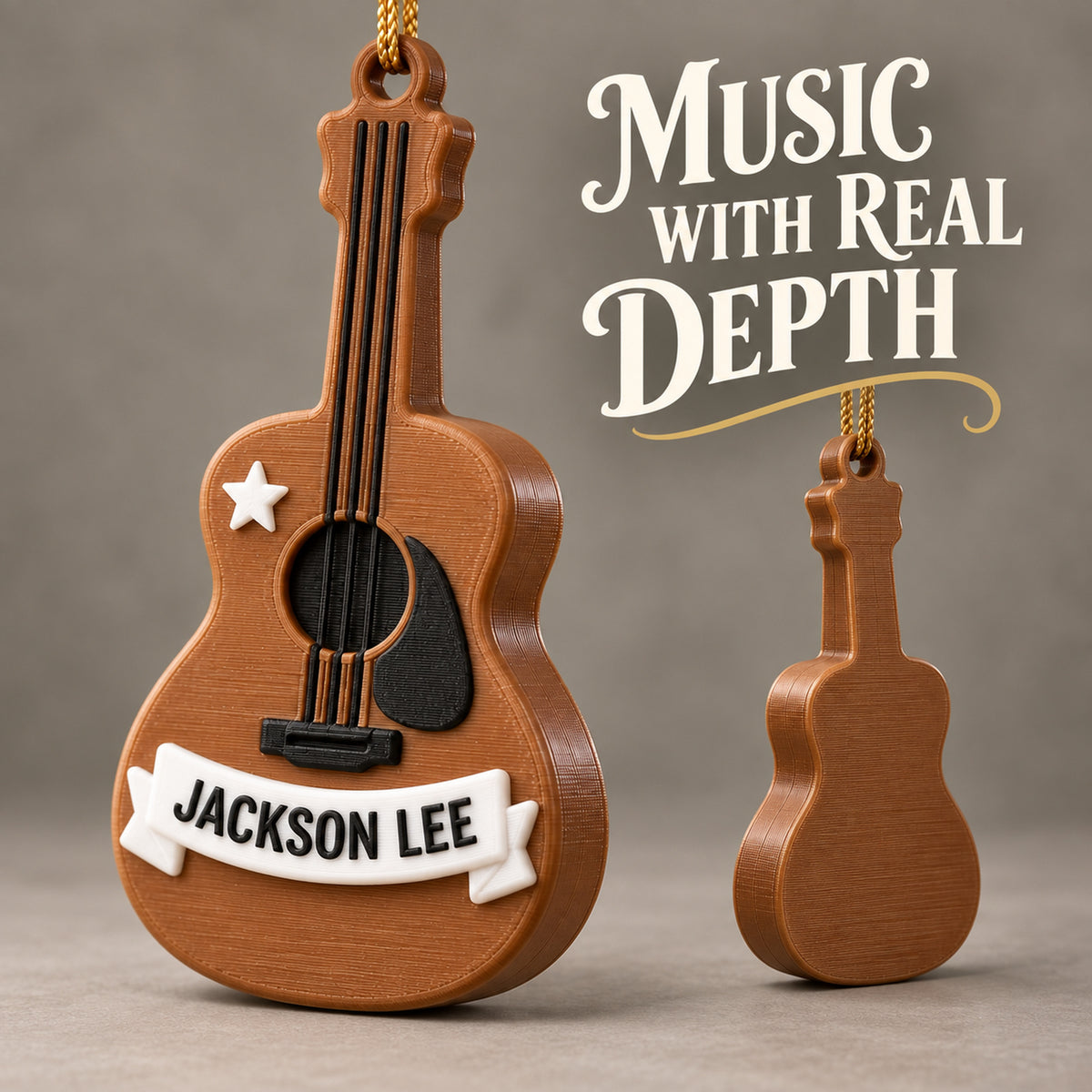 Personalized Guitar 3D Ornament - Custom Christmas Keepsake - image 4