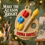 Personalized Artist Palette 3D Ornament - Custom Christmas Keepsake - image 2