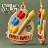 Personalized Artist Palette 3D Ornament - Custom Christmas Keepsake - image 4