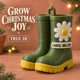 Personalized Gardening Boots 3D Ornament - Custom Christmas Keepsake - image 1