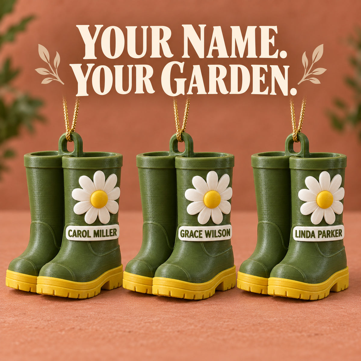 Personalized Gardening Boots 3D Ornament - Custom Christmas Keepsake - image 7