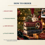 Personalized Book Lover Acrylic Ornament - Custom Photo Keepsake - image 4