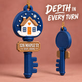 Personalized New Home Key 3D Ornament - Custom Christmas Keepsake - image 4