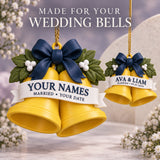 Personalized Wedding Bells 3D Ornament - Custom Christmas Keepsake - image 7