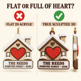 Personalized Adoption House Heart 3D Ornament - Custom Christmas Keepsake - image 3