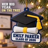 Personalized Graduation Cap Diploma 3D Ornament - Custom Christmas Keepsake - image 2