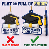 Personalized Graduation Cap Diploma 3D Ornament - Custom Christmas Keepsake - image 3